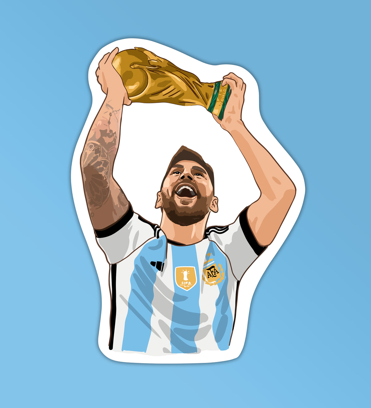 Mess Si Sticker Design Messi Worldcup Sticker – Peeekaboo