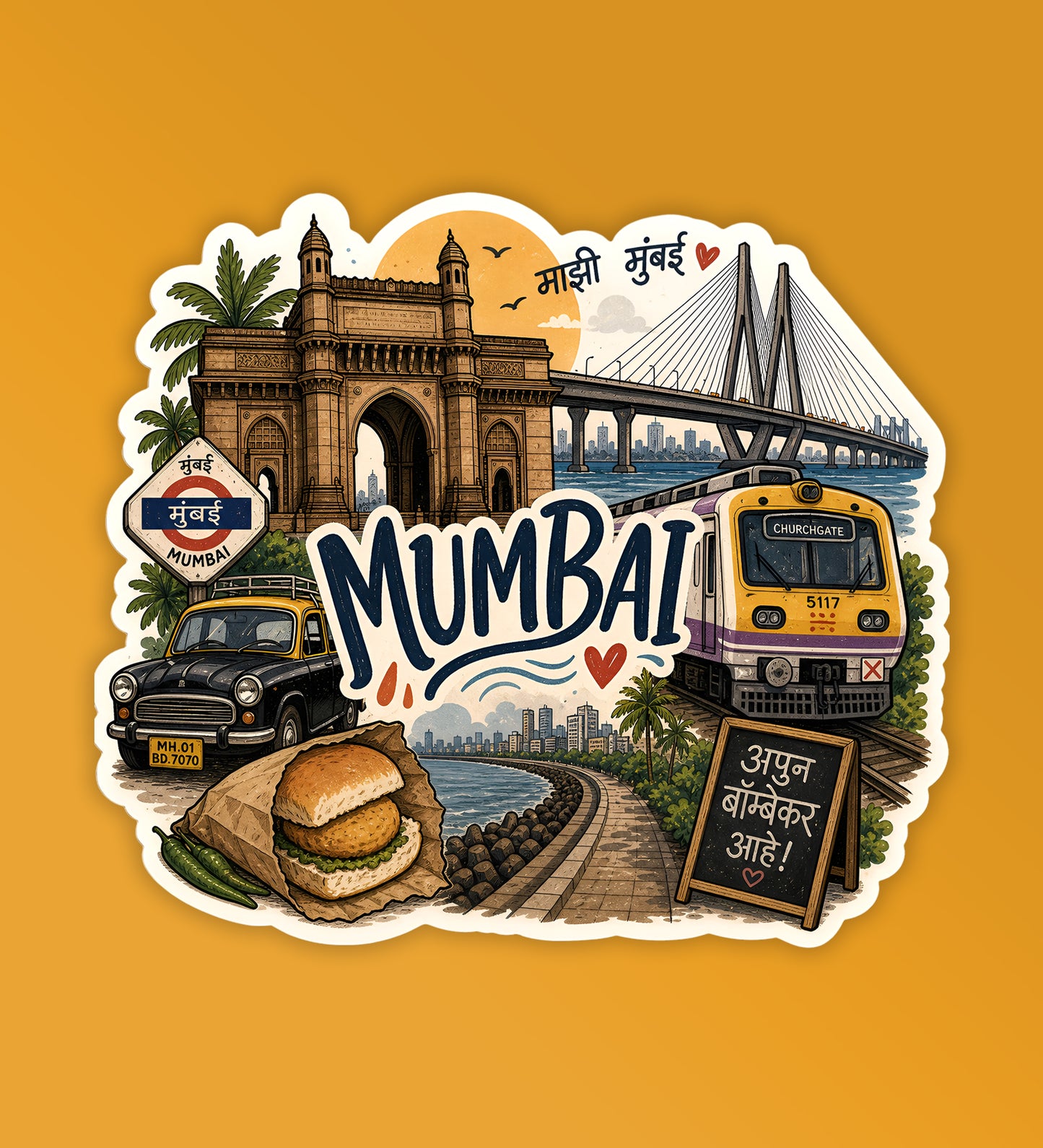 Mumbai - Indian City Laptop / Phone Stickers