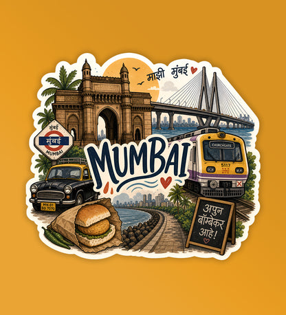 Mumbai - Indian City Laptop / Phone Stickers