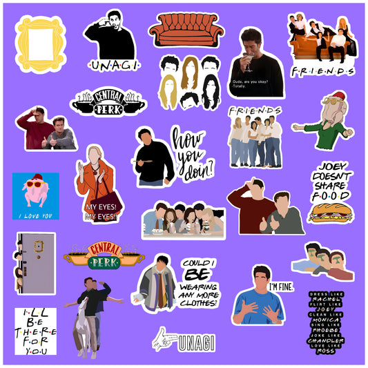 Friends & More TV Series Sticker Pack of 50