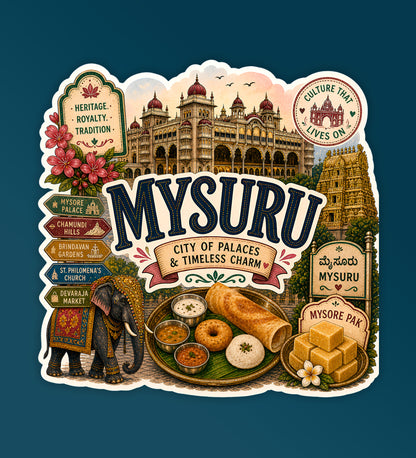 Mysuru - Indian City Laptop / Phone Stickers