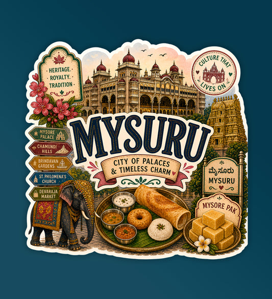 Mysuru - Indian City Laptop / Phone Stickers