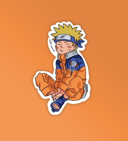 Naruto Sitting - Laptop / Mobile Stickers