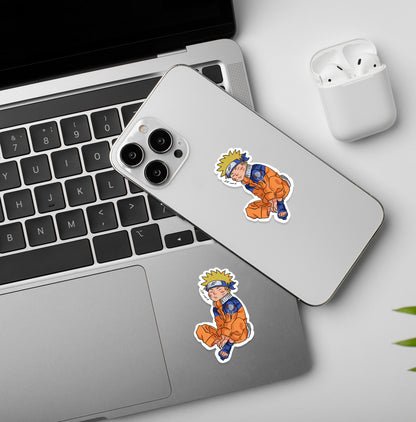 Naruto Sitting - Laptop / Mobile Stickers