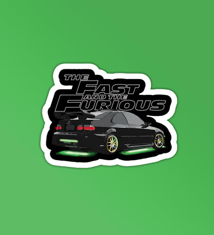 Neon Car - Sticker