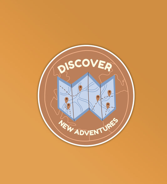 Discover New Adventures Sticker