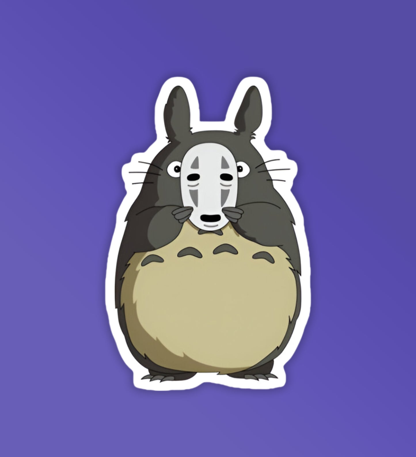 No Face Totoro - Laptop / Mobile Stickers