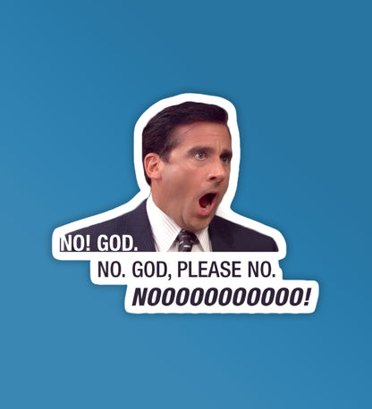 No God Nooo -  Laptop & Mobile Stickers