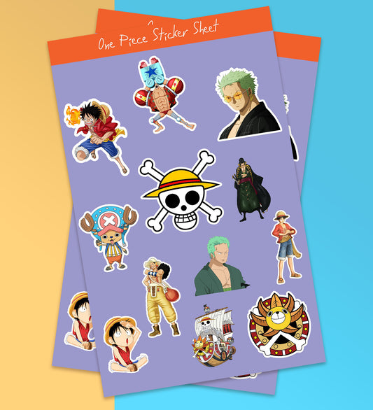 One Piece Sticker Sheet