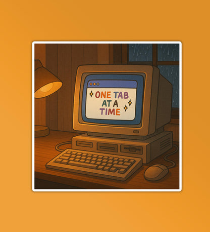 One Tab At A Time Sticker
