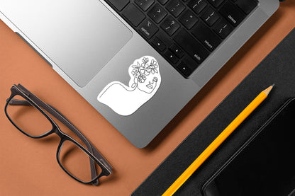 Contour Lineart #1 - Laptop & Mobile Stickers