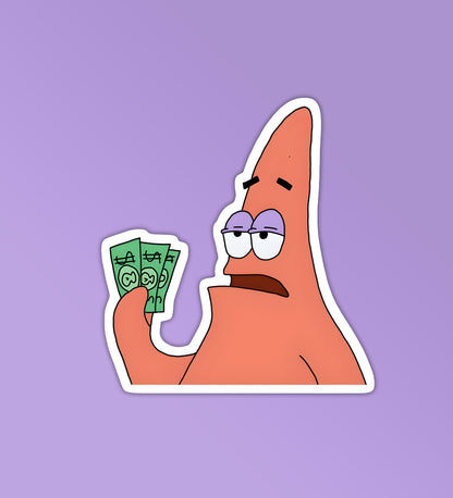 Patrick Star Take My Money Sticker