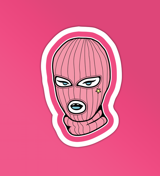 Ski Mask Girl Sticker