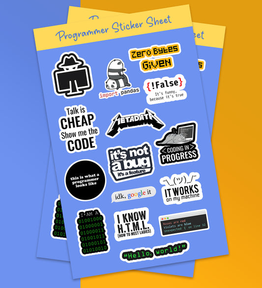 Programmer Sticker Sheet