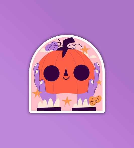 Pumpkin Head -  Halloween | Laptop And Mobile Sticker