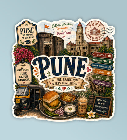 Pune - Indian City Laptop / Phone Stickers
