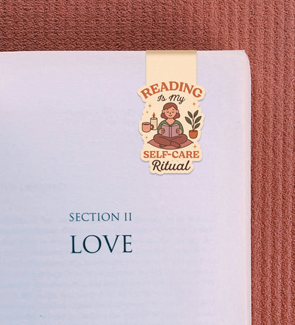 Magnetic Bookmark - Reading Is My Self Care