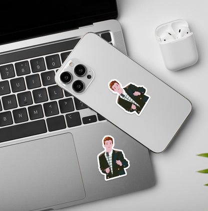 Rick Astley Rick Roll Meme - Vinyl Laptop / Mobile Sticker