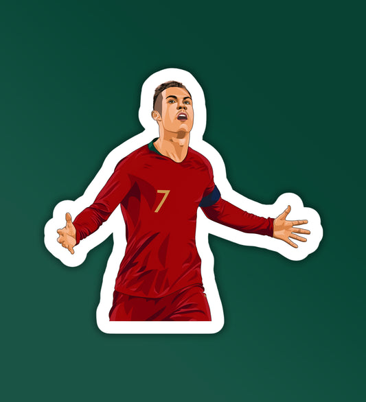Christiano Ronaldo Celebration Football Sticker