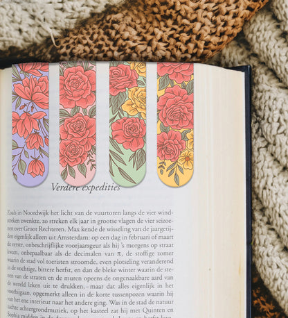 Magnetic Bookmark - Set Of 4 - Roses