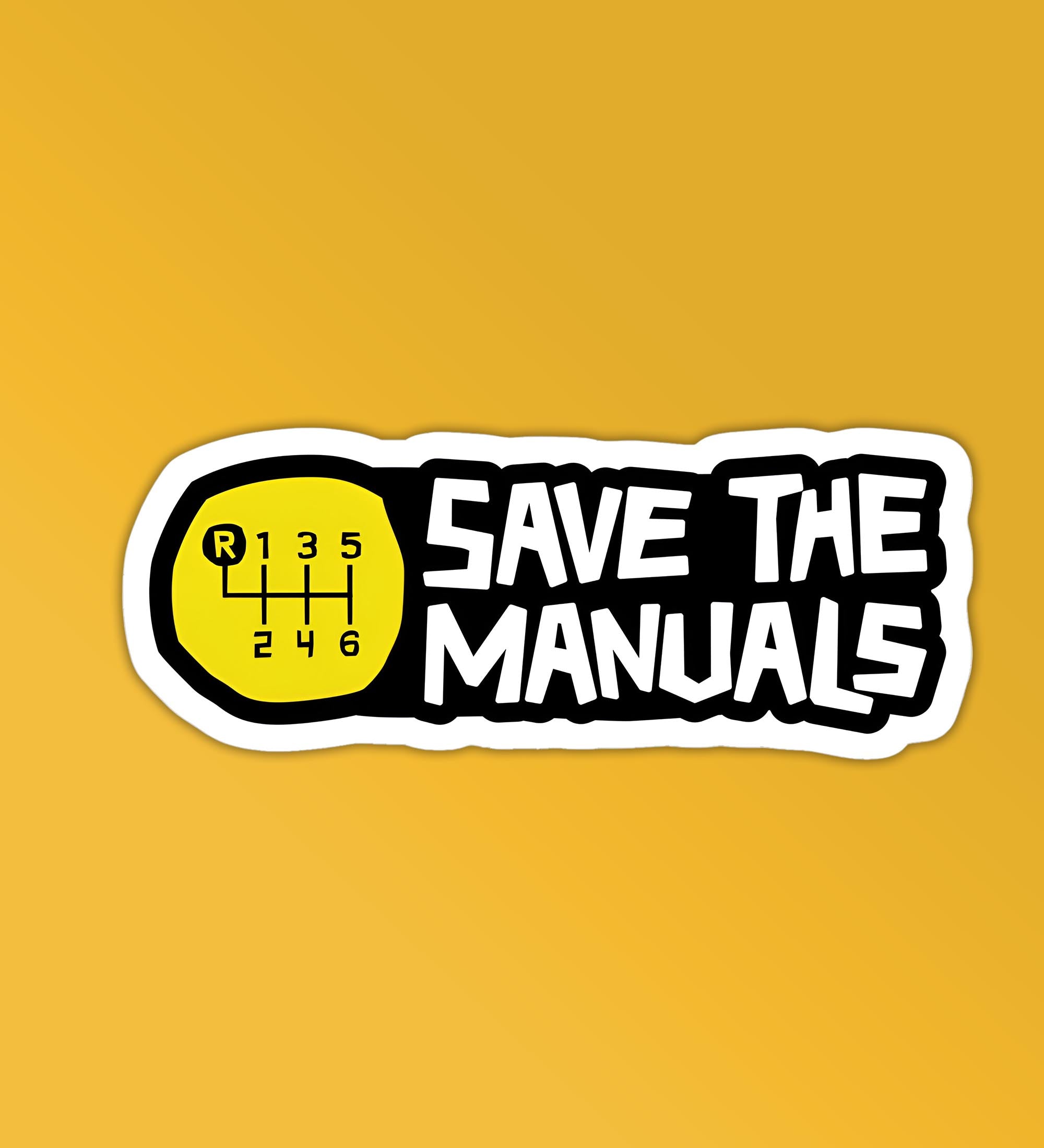 Save The Manuals - Car Stickers – Peeekaboo