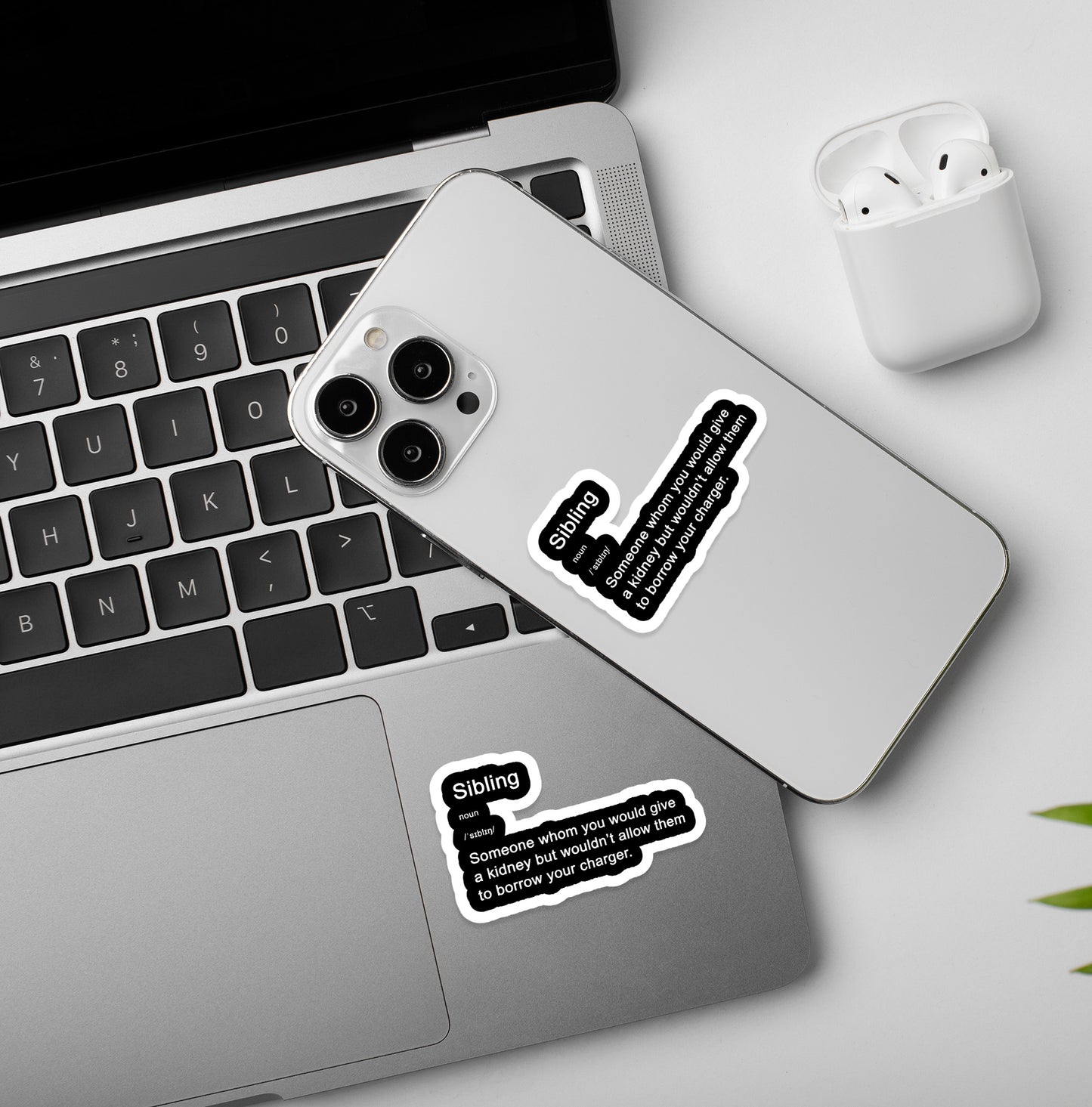 Sibling - Meaning | Laptop & Mobile Stickers