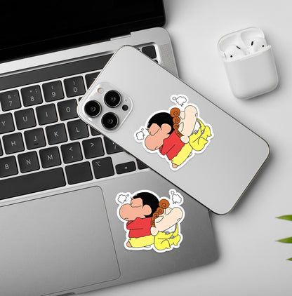 Shinchan & Himawari | Laptop & Mobile Stickers