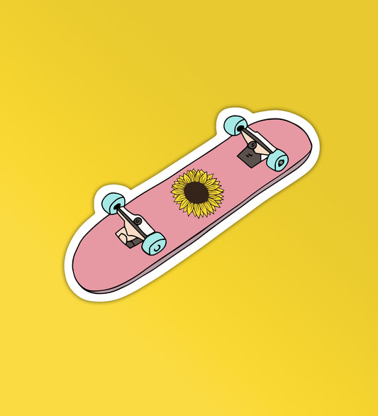 Sunflower Skateboard Sticker