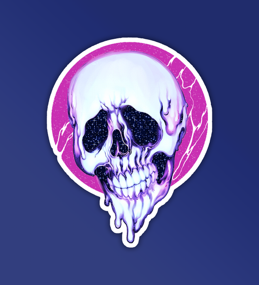 Skull Drip Sticker