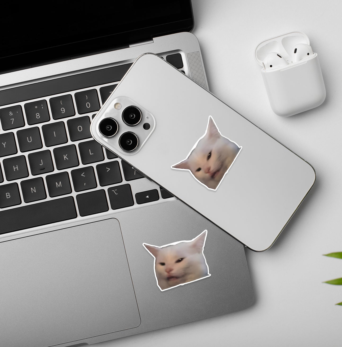 The Smudge Cat |  Laptop & Mobile Stickers