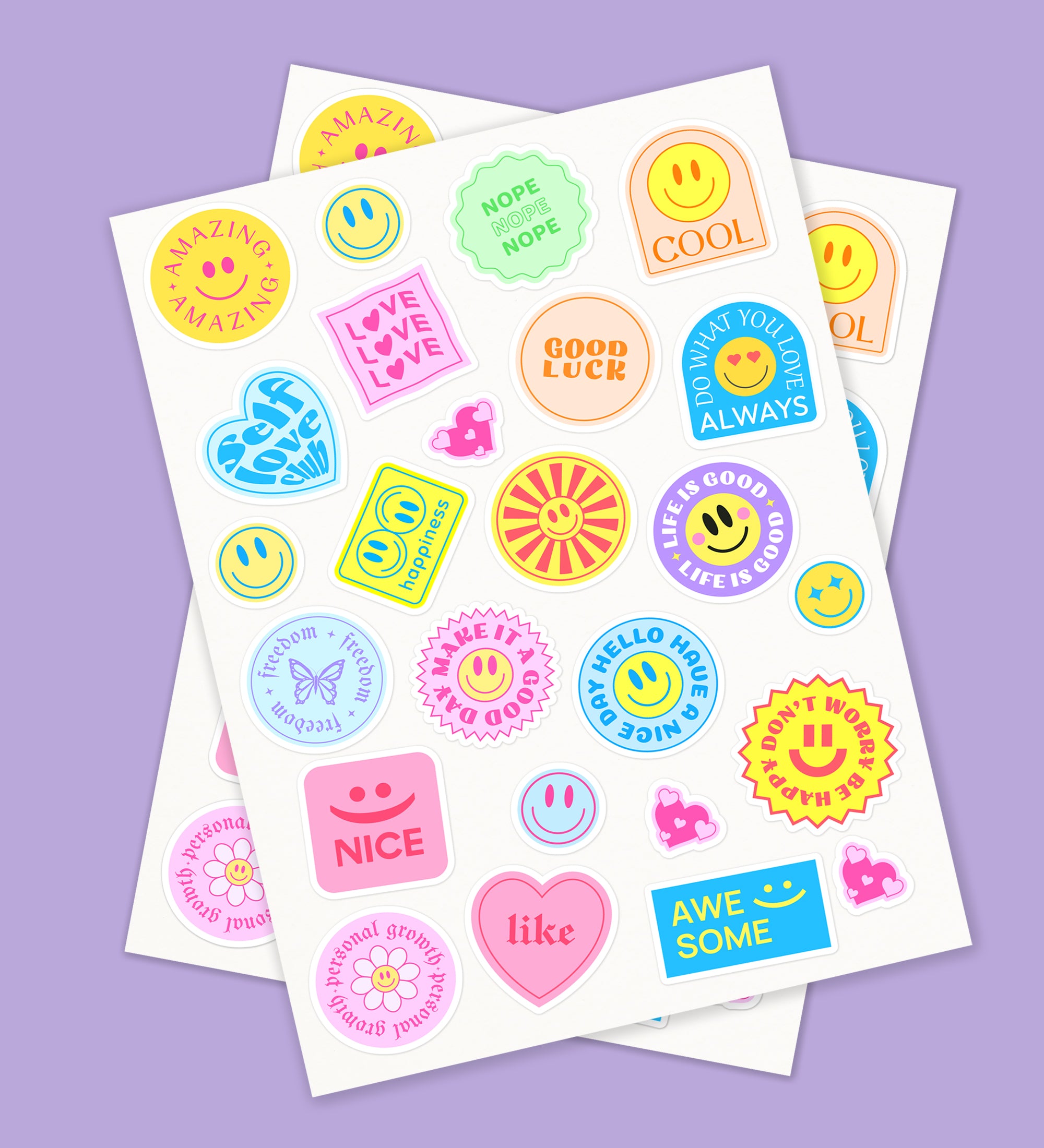 Positive Vibes Sticker Sheet – Peeekaboo