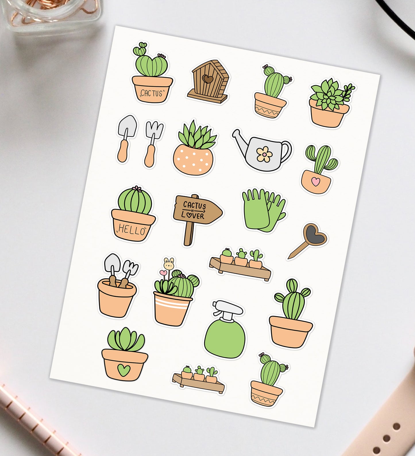 Cactus / Succulents Lover Sticker Sheet