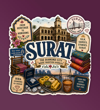Surat - Indian City Laptop / Phone Stickers