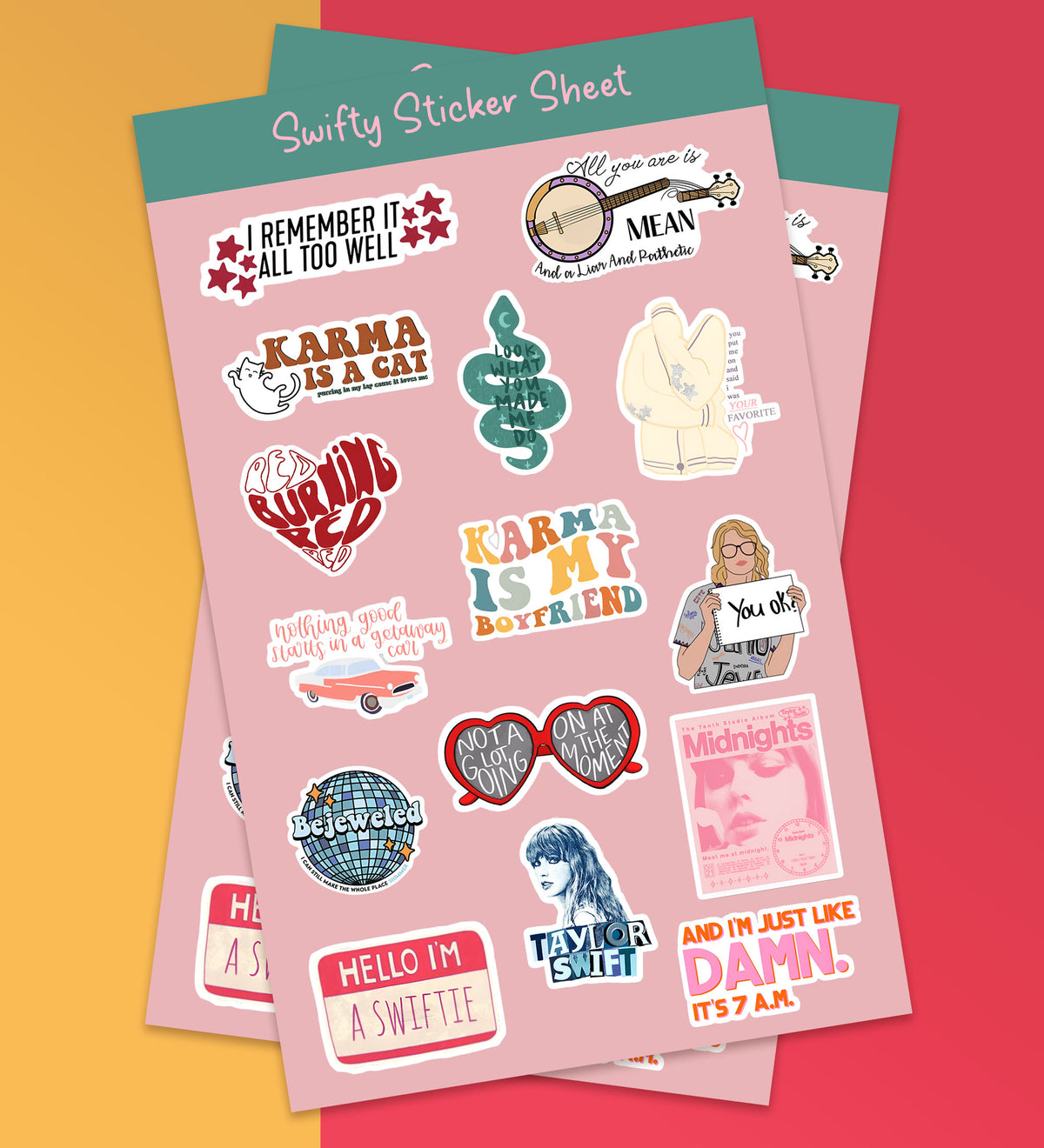 Swifty Sticker Swifty - Taylor Swift Sticker Sheet – Peeekaboo