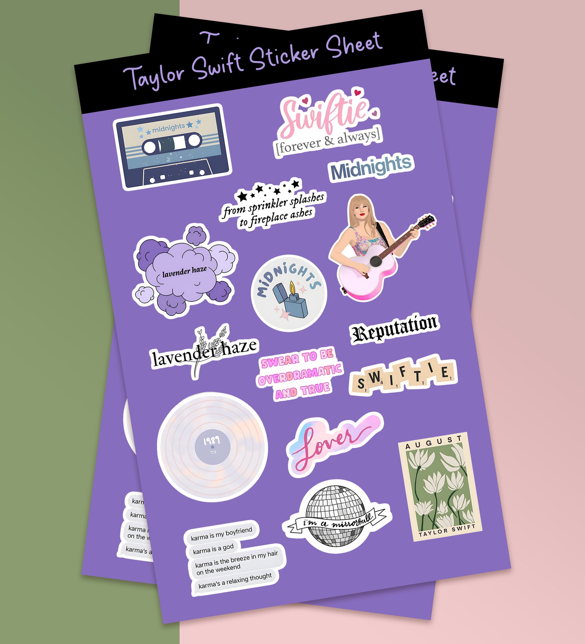 Taylor Swift Sticker Sheet – Peeekaboo