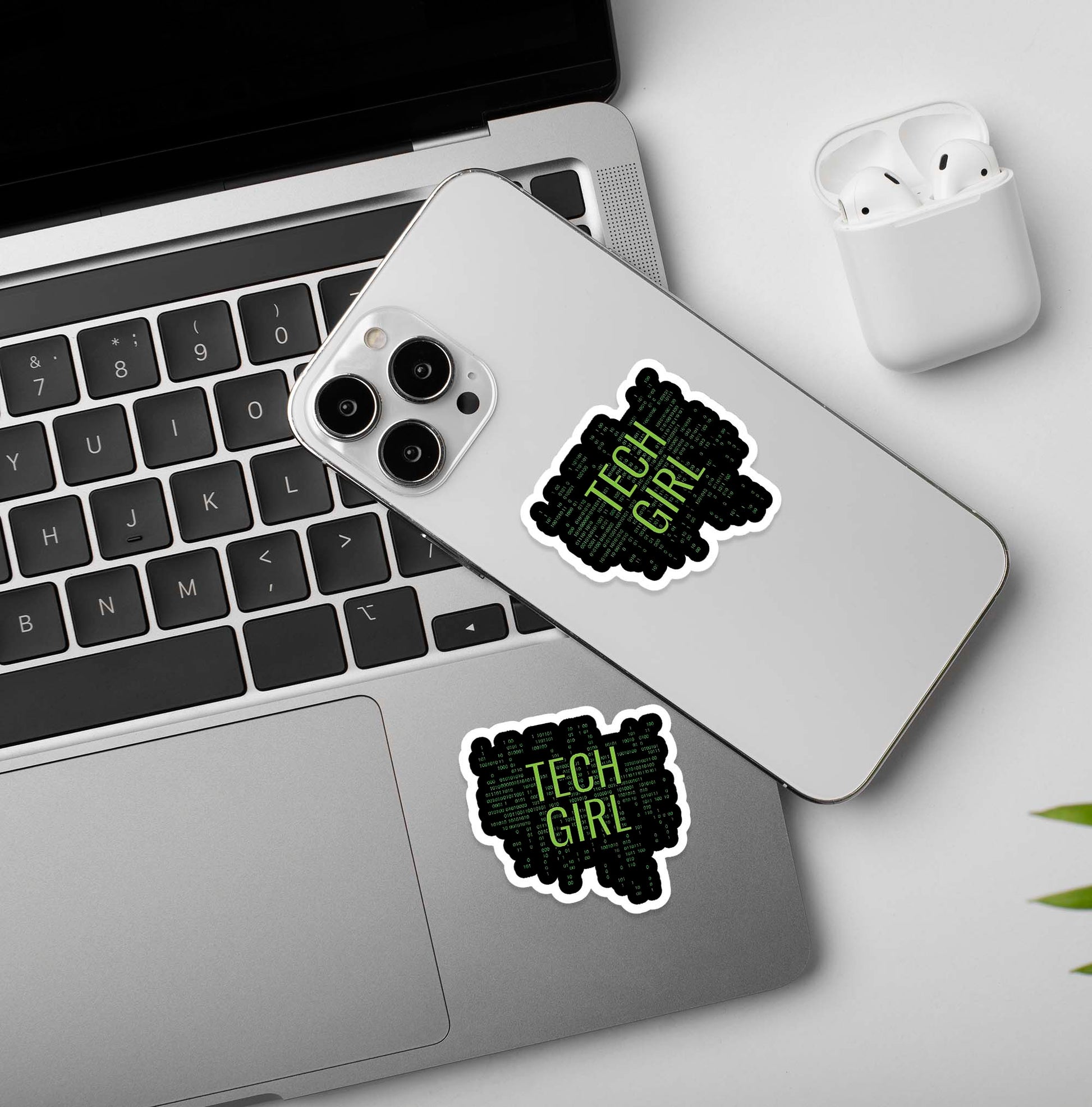 Tech Girl Programmer - Coding Sticker – Peeekaboo