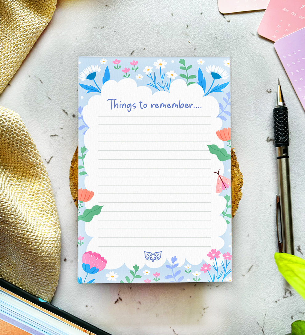 Things To Remember Floral Notepad – Peeekaboo