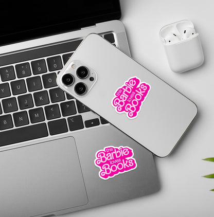 This Barbie Loves Books - Laptop & Mobile Stickers