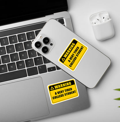Tired College Student  - Laptop / Mobile Stickers
