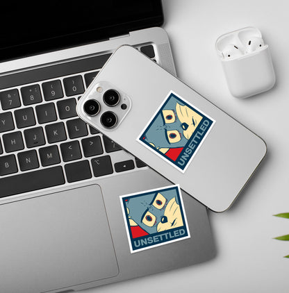 Unsettled Meme Sticker - Vinyl Laptop / Mobile Sticker