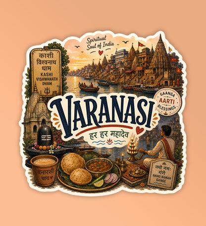 Varanasi - Indian City Laptop / Phone Stickers
