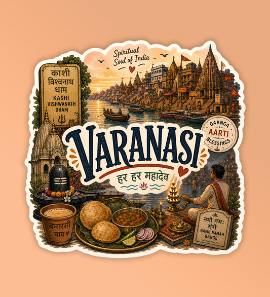 Varanasi - Indian City Laptop / Phone Stickers