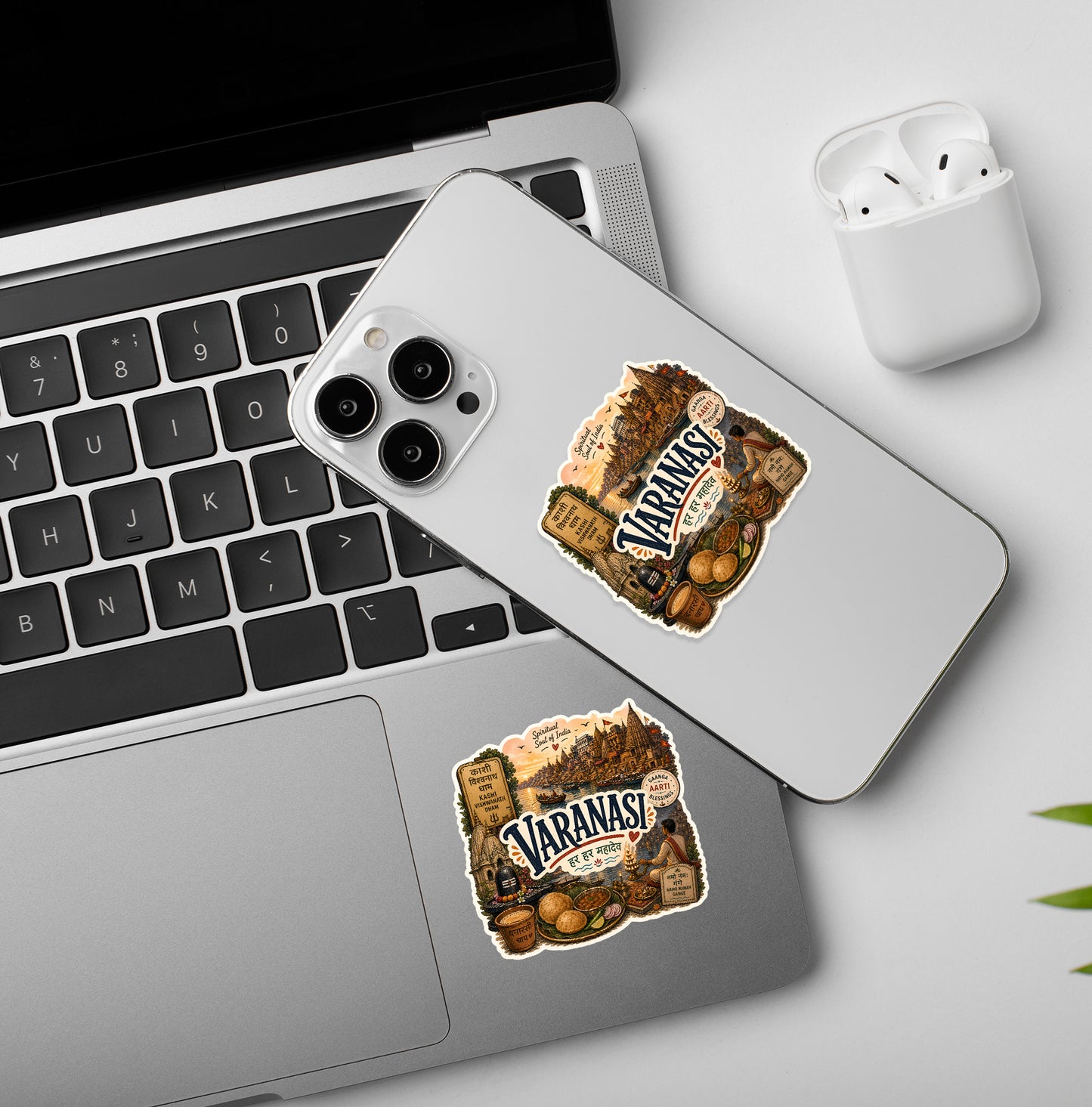 Varanasi - Indian City Laptop / Phone Stickers