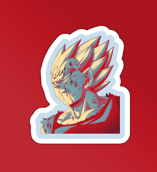 Vegeta Smirk - Laptop & Mobile Stickers