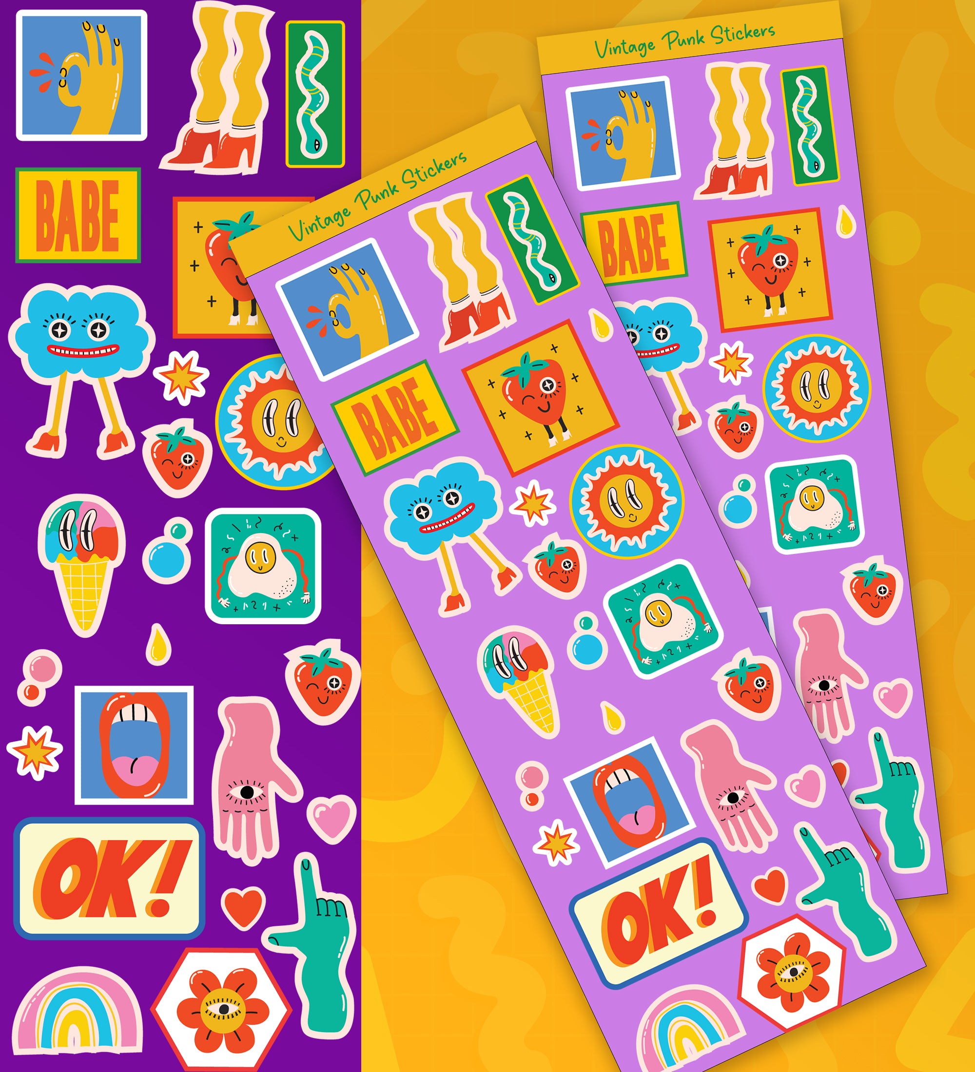 Daco Stickers Vintage Punk | Deco Stickers – Peeekaboo