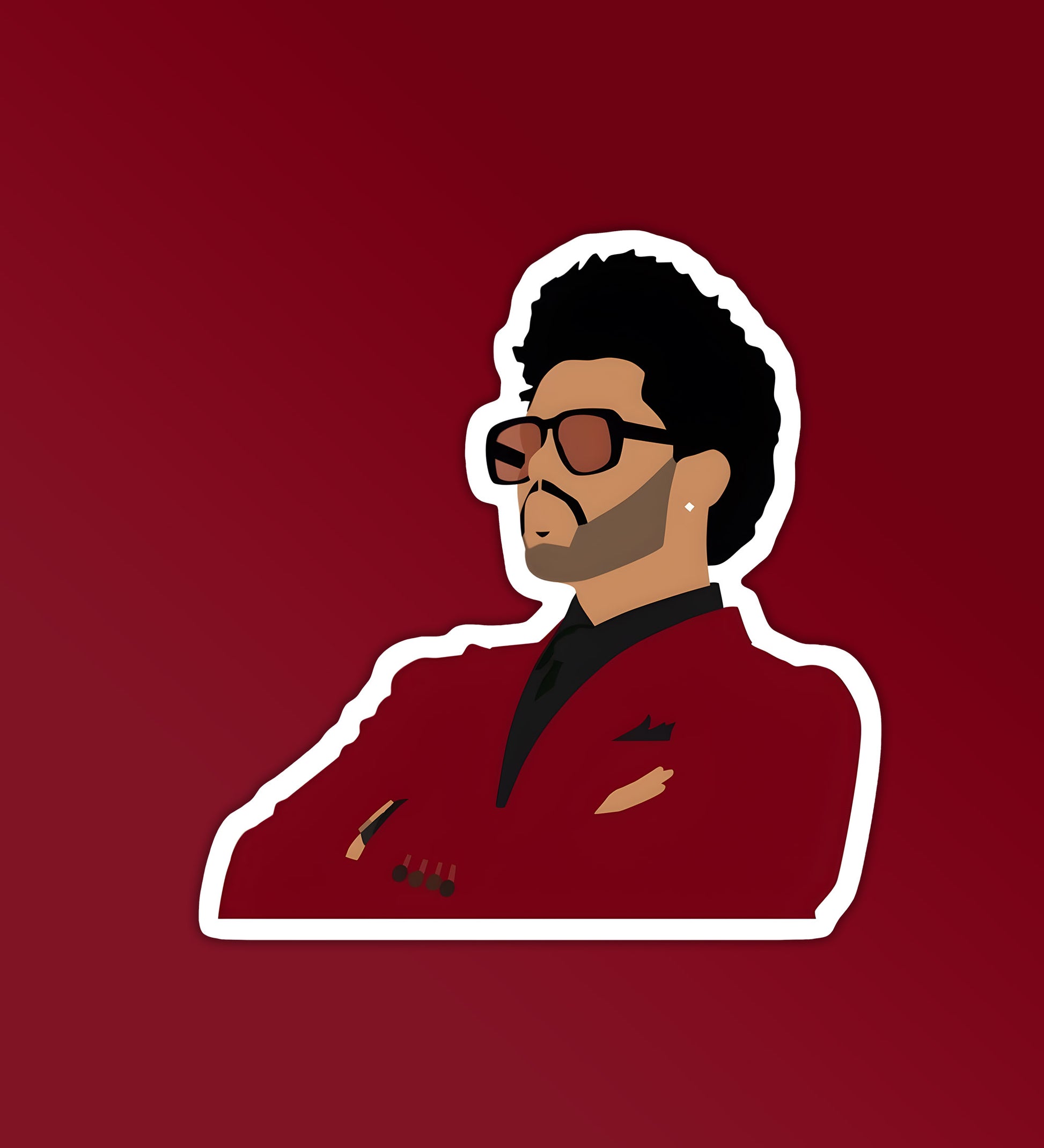 The Weeknd Red Sticker – Peeekaboo