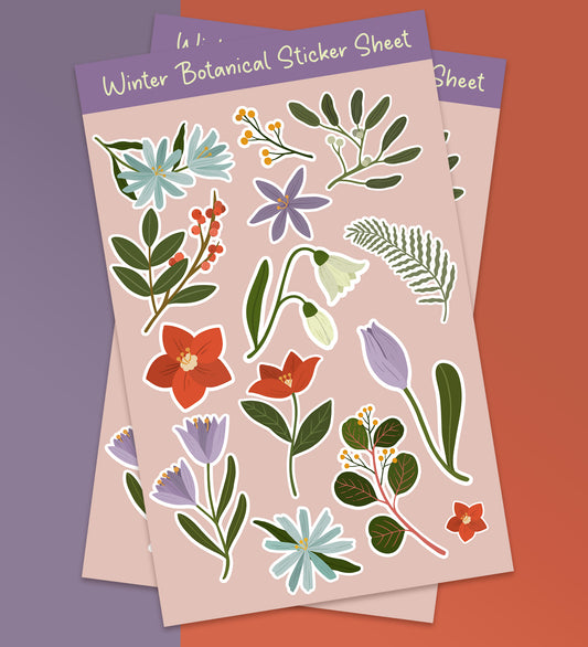 Winter Botanicals Sticker Sheet
