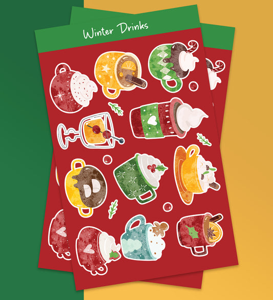 Winter Drinks | Sticker Sheet