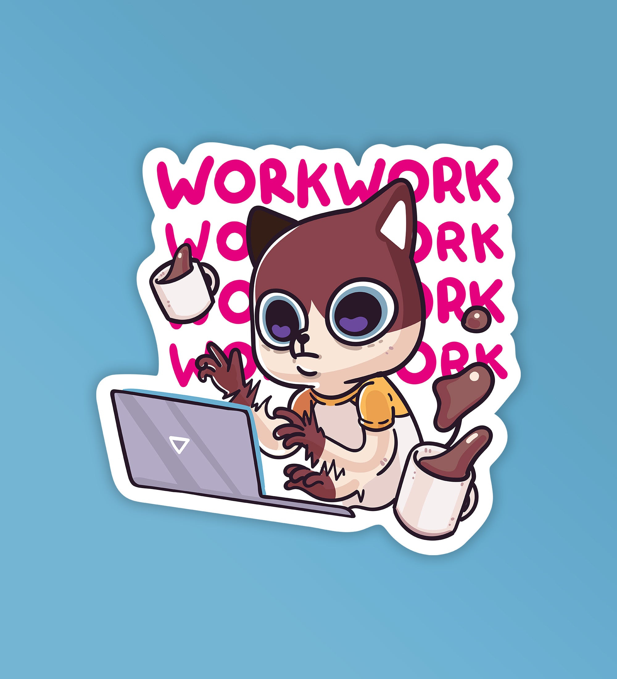 Individual Work Stickers Work Work Work | Mobile & Laptop Sticker – Peeekaboo