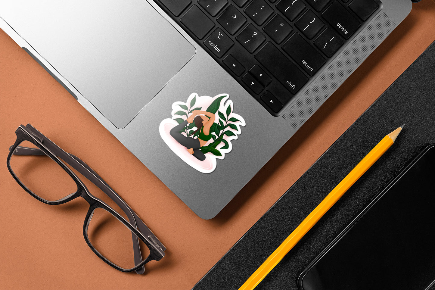 Yoga Girl - Laptop & Mobile Stickers